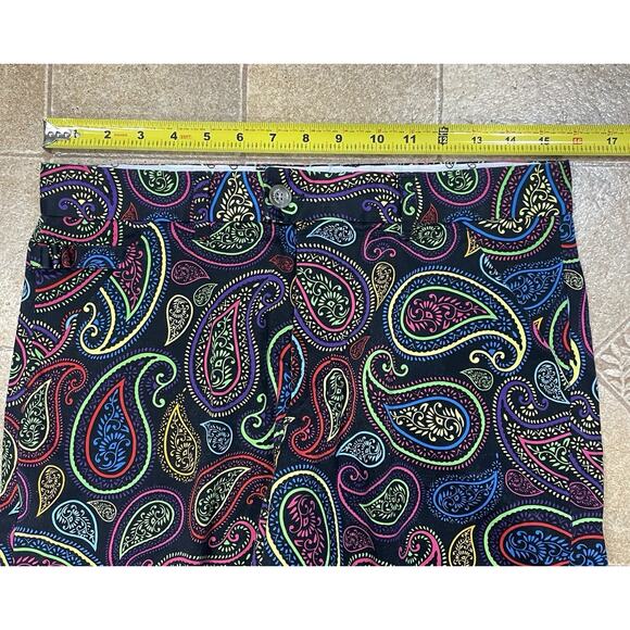 Royal & Awesome Men's Size 32 Paisley Shorts Outdoor Golf Wear -Tee Holder EUC! - Picture 3 of 16
